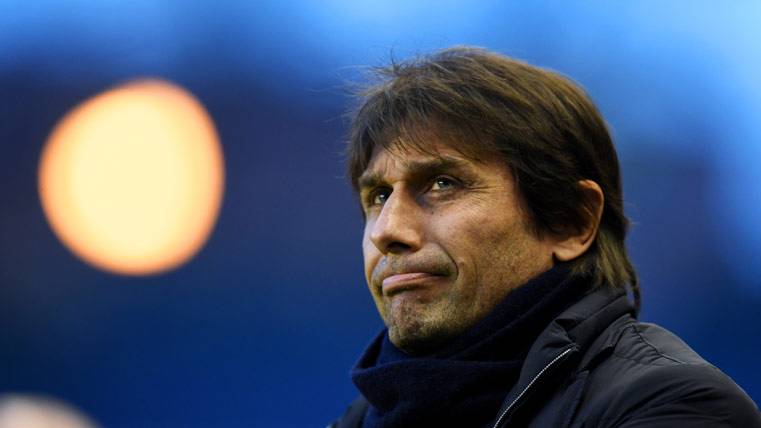Antonio Conte, durante un partido con el Chelsea