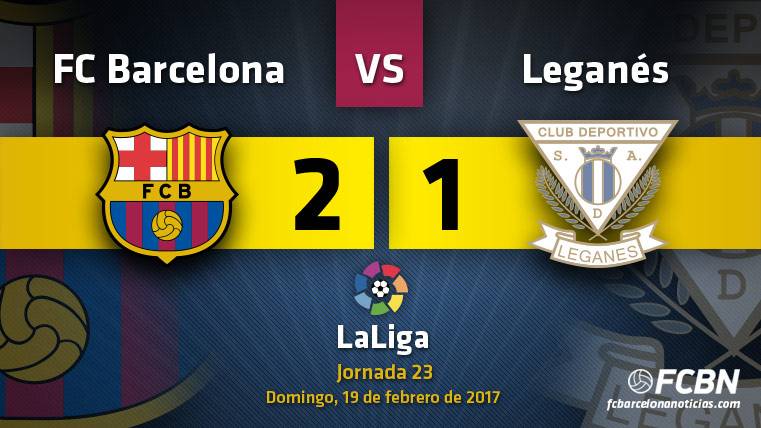 El FC Barcelona ganó agónicamente frente al Leganés