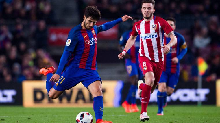 André Gomes, during the last party against the Athletic of Madrid