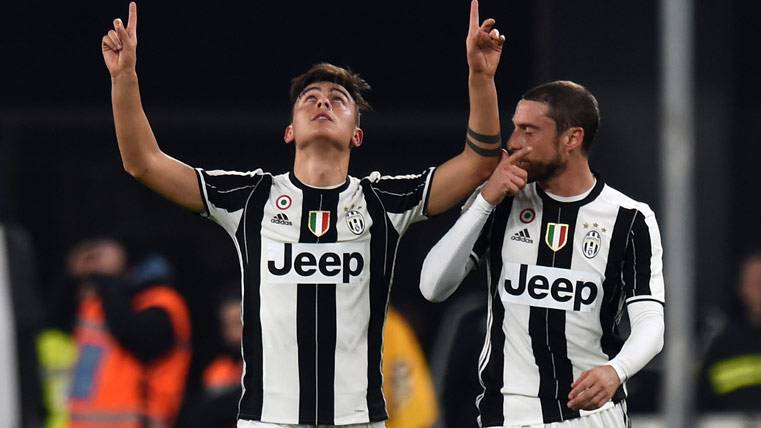 Paulo Dybala, celebrando un gol con la Juventus de Turín