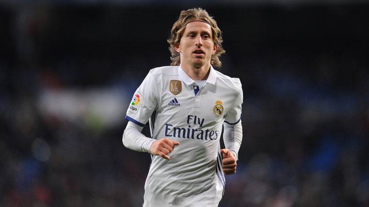 Luka Modric, durante un partido con el Real Madrid esta temporada