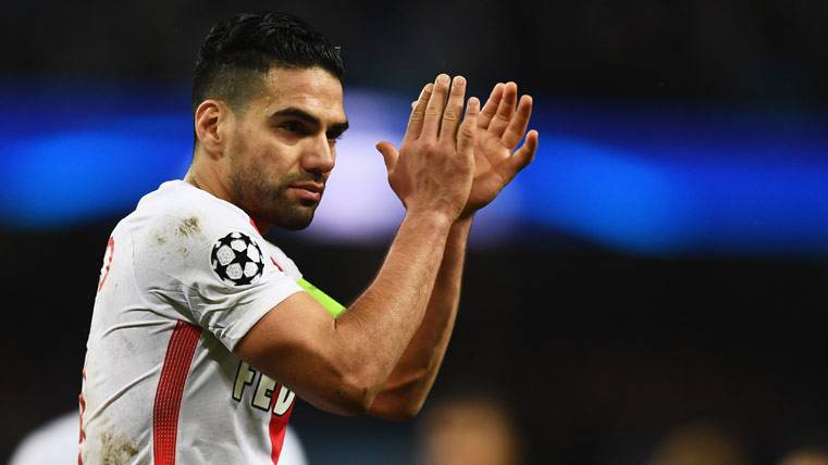 Radamel Falcao, after marking two goals to the Manchester City