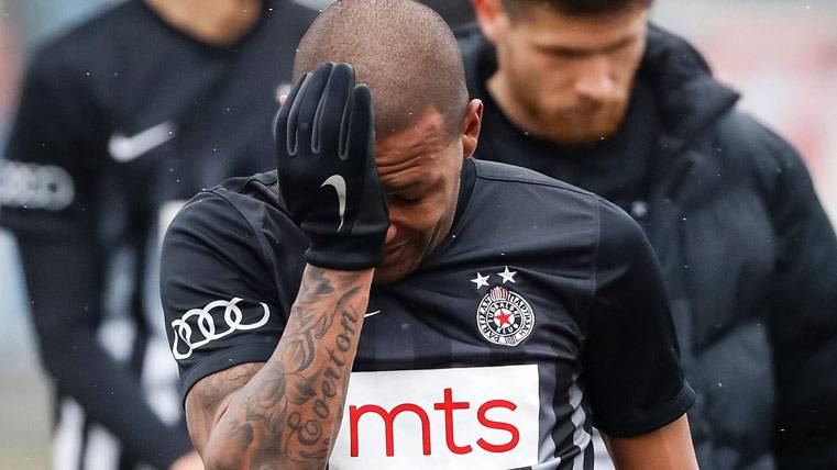 Everton Luiz, abused with racist chants in Serbia