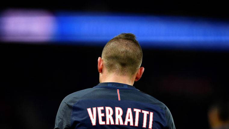 Marco Verratti, during a party this season with the PSG