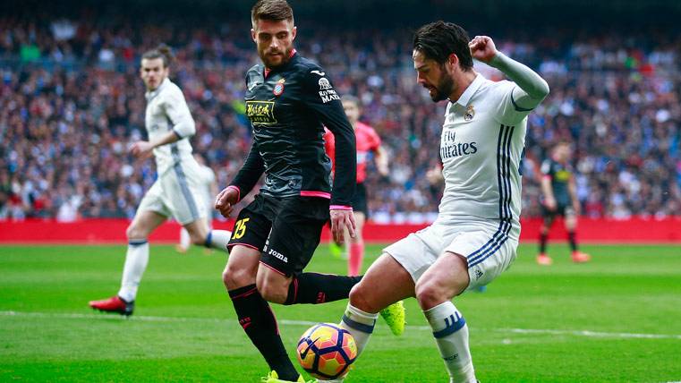 Isco Alarcón, durante un partido con el Real Madrid ante el Espanyol