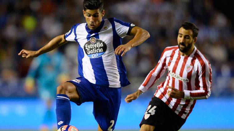 Juanfran Moreno, durante un partido contra el Athletic de Bilbao
