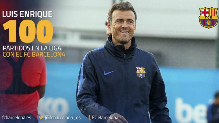 Luis Enrique, saludando a Diego Pablo Simeone