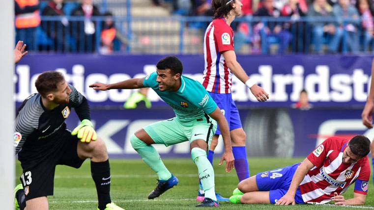 Rafinha Alcántara, después de marcar contra el Atlético