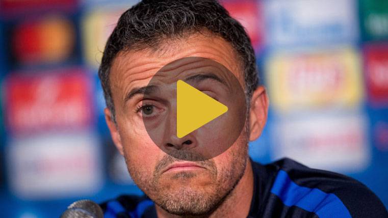 Luis Enrique, durante una rueda de prensa con el FC Barcelona