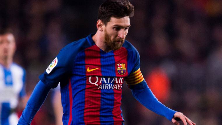 Leo Messi, durante el partido de Liga contra el Leganés en el Camp Nou
