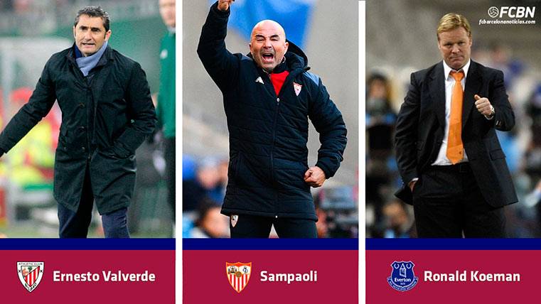 Valverde, Sampaoli y Koeman, los principales candidatos para el banquillo del FC Barcelona