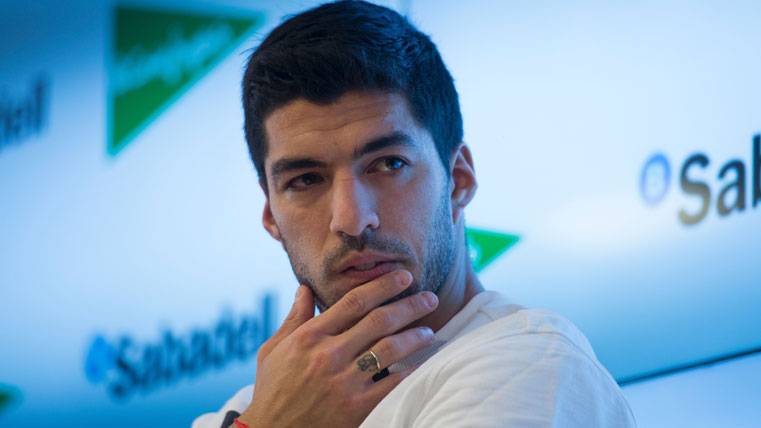 Luis Suárez, during an interview in an image of archive