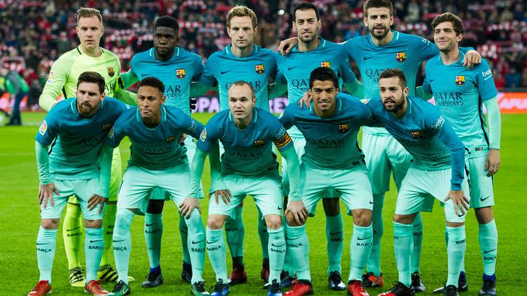 Possible alignment of the FC Barcelona against the PSG in the Camp Nou