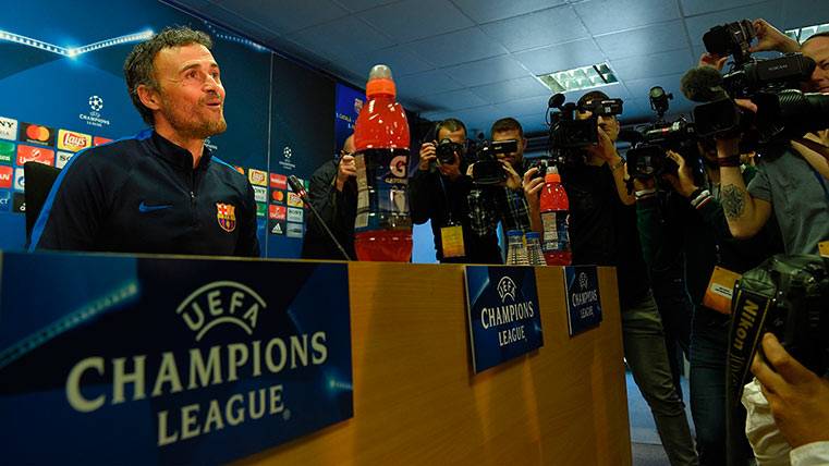 Luis Enrique, en la rueda de prensa previa al Barça-PSG