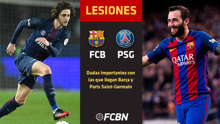 Las lesiones del FC Barcelona-Paris Saint-Germain