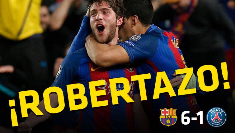 Sergi Roberto did the goal of his life in front of the PSG