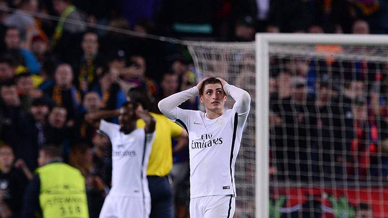 Marco Verratti regrets  by the party of the PSG in front of the FC Barcelona