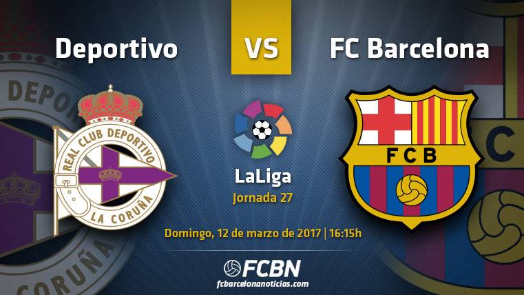 La previa del partido: Deportivo de la Coruña vs FC Barcelona de LaLiga 2016/17