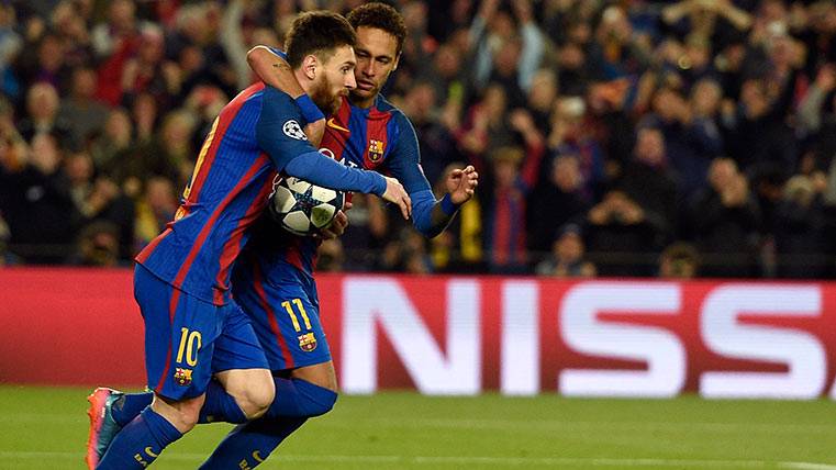 Leo Messi and Neymar Júnior, between the three richer footballers of the world