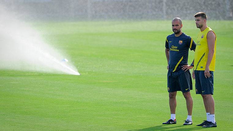 Pep Guardiola and Gerard Hammered, reflexionando of the life in his time in the Barça