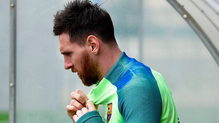 Leo Messi, training in the Ciutat Esportiva Joan Gamper