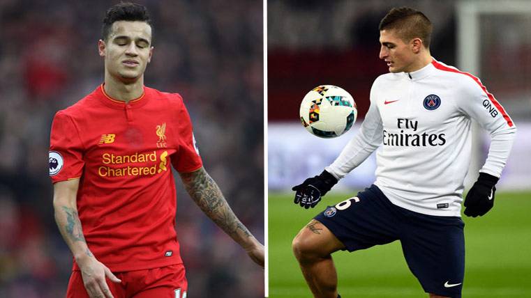 Coutinho And Marco Verratti, two of the best midfield players of Europe