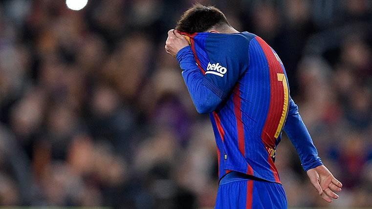 Leo Messi, en una acción durante el FC Barcelona-Valencia CF
