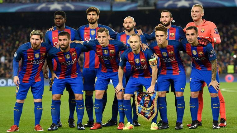 Alineación del FC Barcelona contra el Borussia M'Gladbach