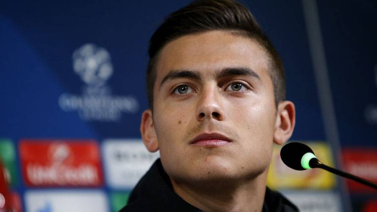 Paulo Dybala, during a press conference with the Juventus