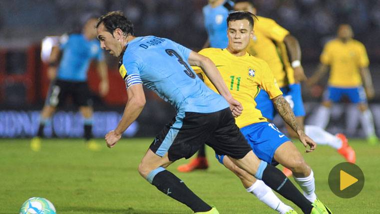 Coutinho maravilló al mundo contra la selección de Uruguay