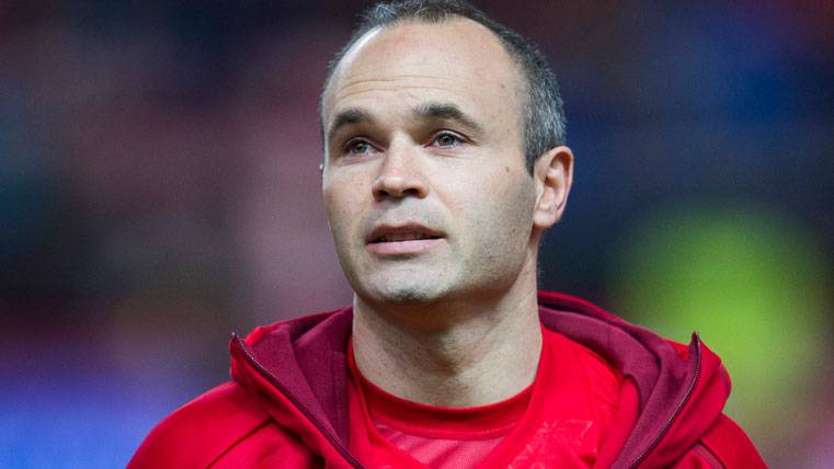 Andrés Iniesta, moments before the party against Israel