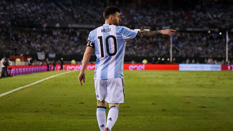 Leo Messi, durante un partido con la selección de Argentina