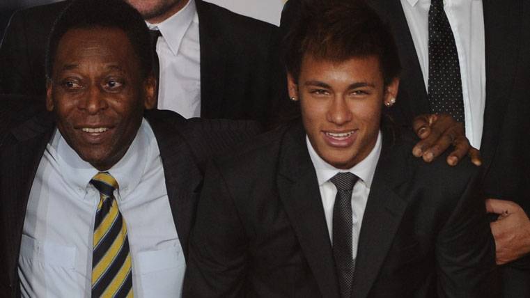 Neymar Jr y Pelé, durante un acto en una imagen de archivo