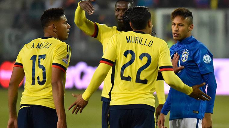 Neymar, sancionado tras el Brasil-Colombia de la Copa América 2015