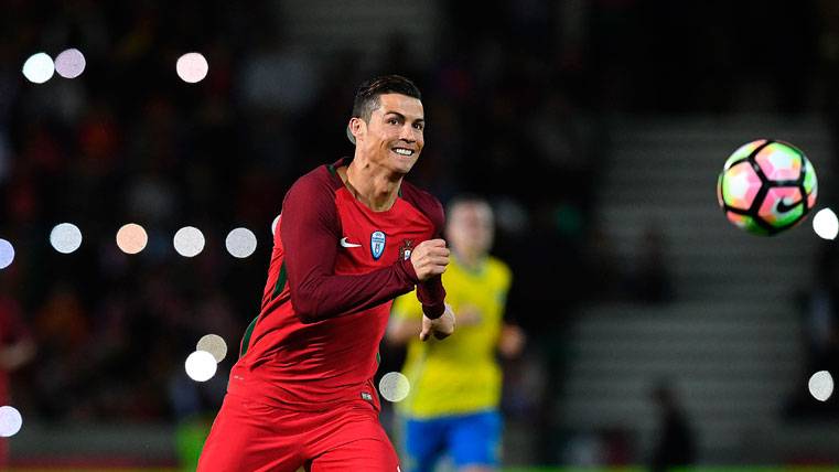 Cristiano Ronaldo, durante el partido contra la selección de Suecia