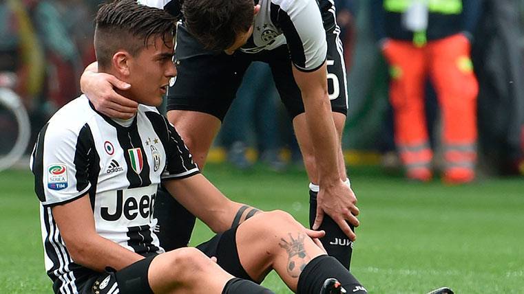 Paulo Dybala, lesionado in the last party of the Juventus in front of the Sampdoria