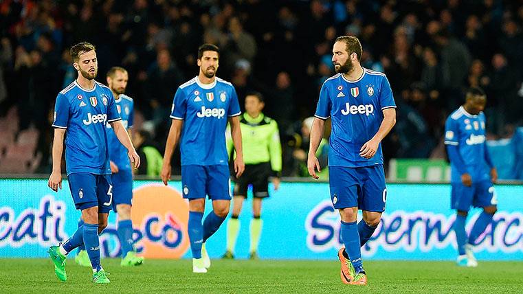 Faces of circumstances in the Juventus after the tie of the Naples