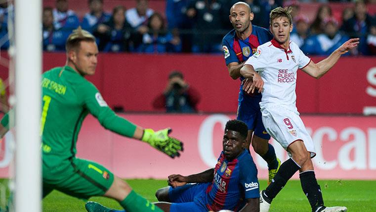 Samuel Umtiti and Mascherano already were headlines in League in front of the Seville