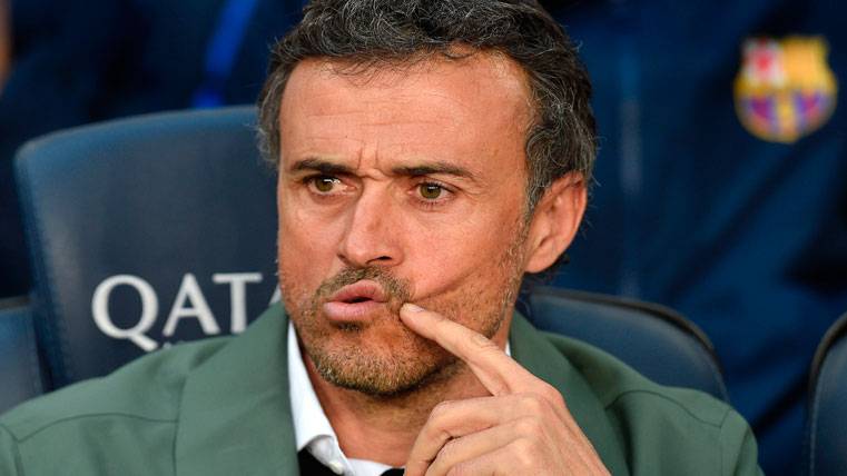 Luis Enrique, before the party against the Seville in the Camp Nou
