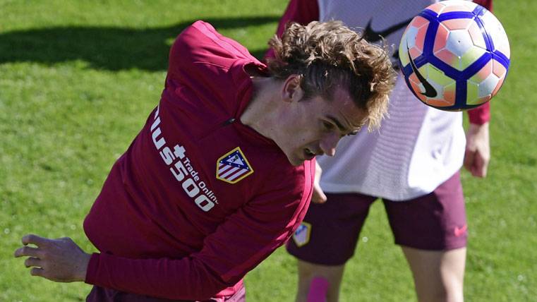 Antoine Griezmann, during a train with the Athletic of Madrid