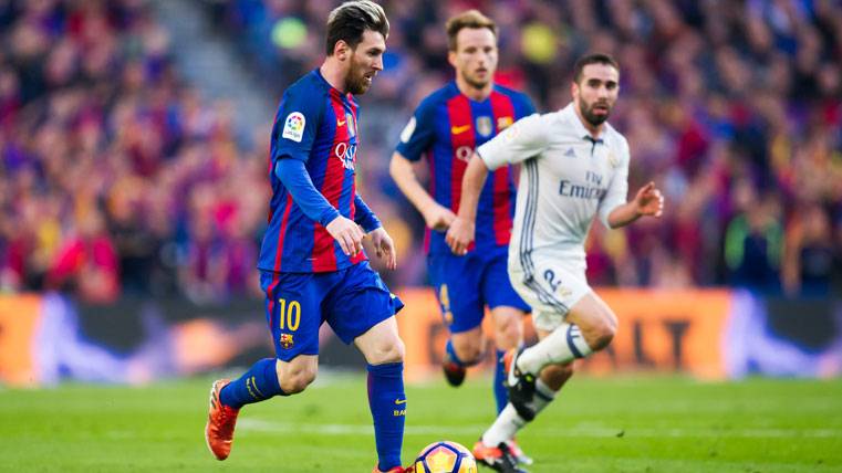 Leo Messi, during the Classical against the Real Madrid in the Camp Nou