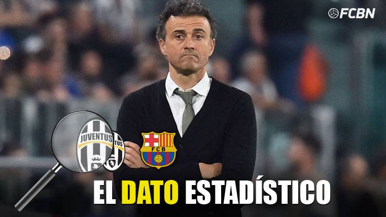 Luis Enrique, during the Juventus-Barça of this Tuesday