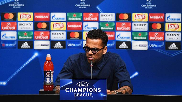 Dani Alves, in the previous press conference to the Barça-Juventus