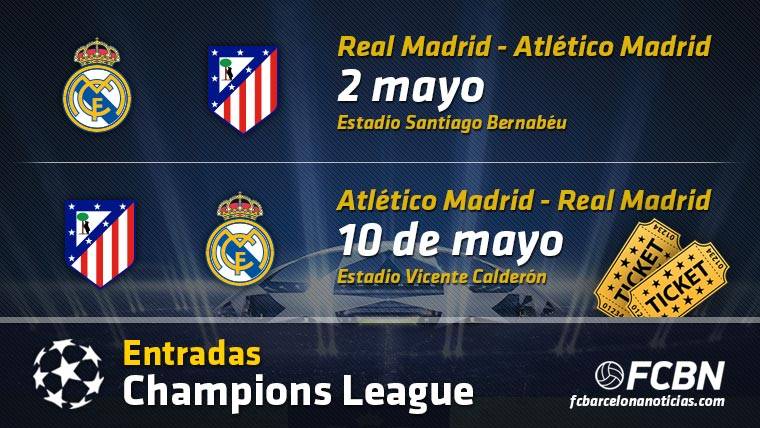 Entradas Real Madrid vs Atlético Madrid - Champions League