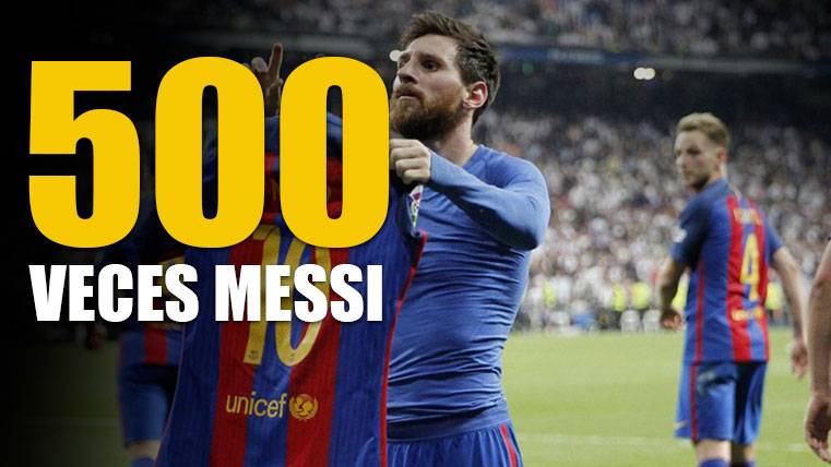 Leo Messi signed his 500 goals with the FC Barcelona in front of the Madrid