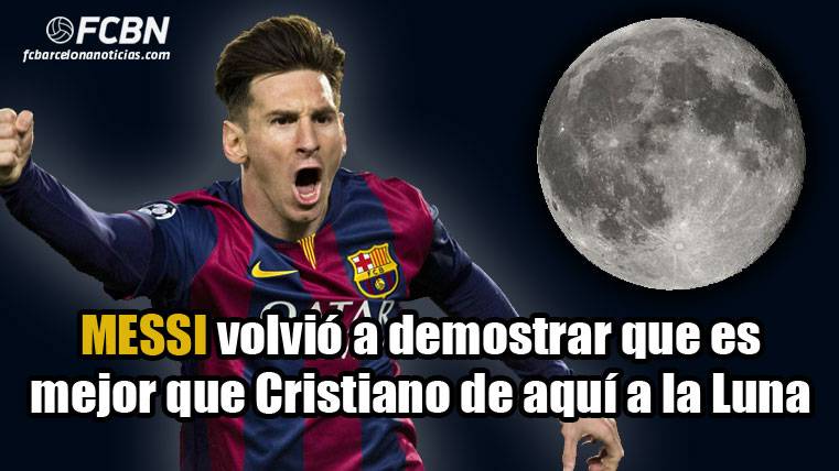 Leo Messi sigue demostrando que es mejor que Cristiano de aquí a la Luna
