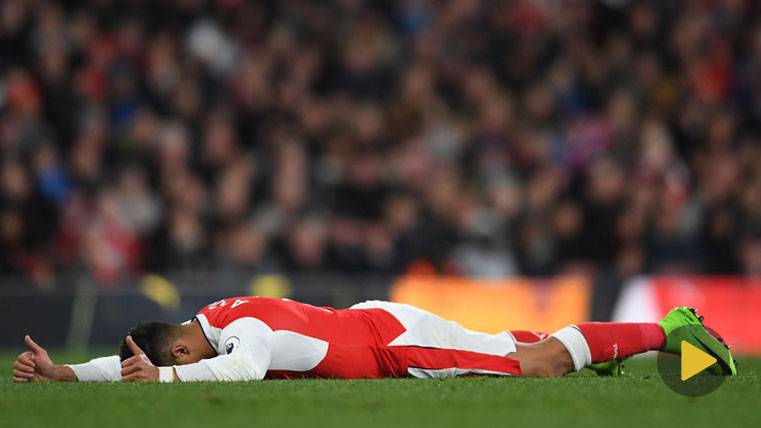 Alexis Sánchez, pulled on the lawn after an encontronazo