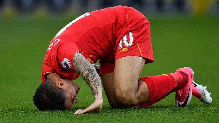 Coutinho, regretting after an entrance received
