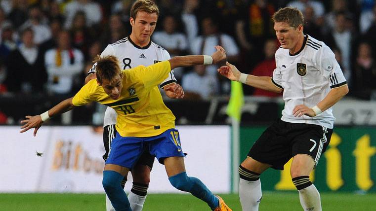 Neymar Jr, durante un partido contra la selección de Alemania