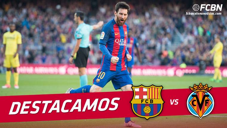 Leo Messi, celebrando el gol marcado al estilo Panenka contra el Villarreal